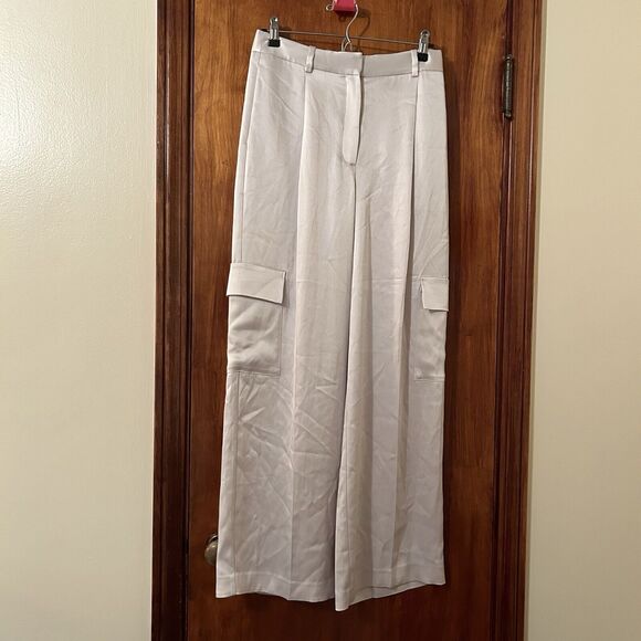 Aritzia Cream Wide Leg Pants - Picture 2 of 13